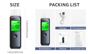 China Home Personal Alcohol Breathalyzer Digital Alcohol Tester With Lowing Reminder factory