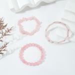 Agate Rose Quartz Bracelets Pink Quartz Bracelet Natural Stone Beaded Bracelets