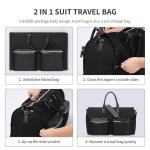 Business Custom Travel Garment Bag Duffel Carry On Hanging Nylon 420D 22X10X13"