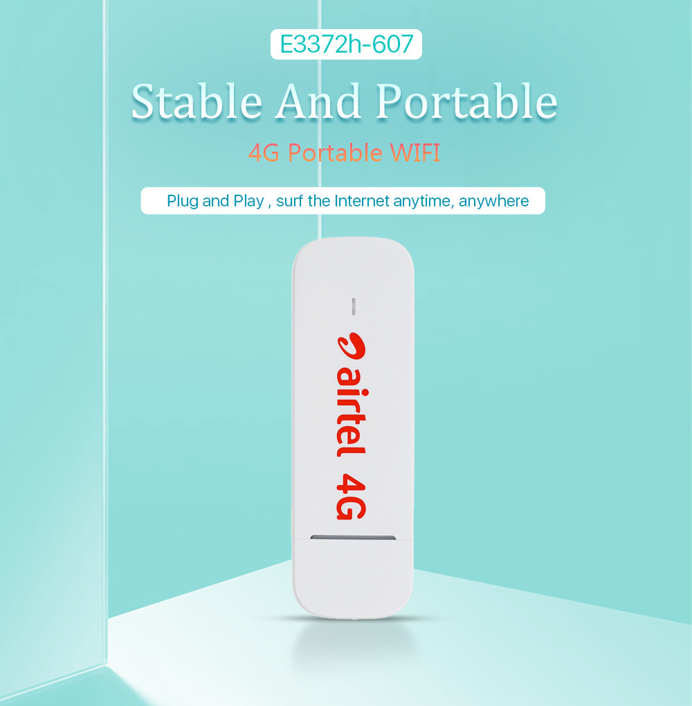 Factory OEM E3372 E3372h-607 4G LTE Dongle 150Mbps USB Modem LTE 4G USB Dongle with Antenna Ports