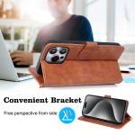 Shockproof PU Leather Phone Folio Case Card Holder RFID Blocking Stand Flip