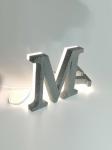 Customized Polished Metal Letter Sign Outdoor Led Backlit Signage Wall Led Light