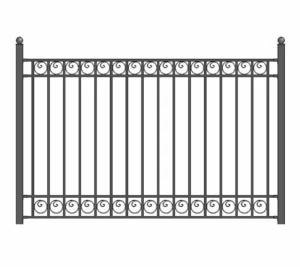 China Steel Metal Picket Ornamental Wrought Iron Fence Panels Wholesale factory