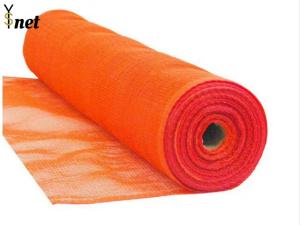 China Heavy Duty Construction Safety Mesh Orange Fire Retardant Mesh Fabric 2m*50m factory