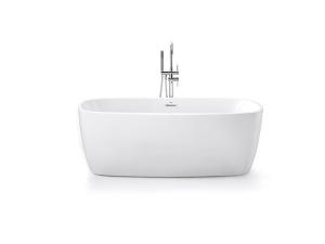China Antibacterial Acrylic Stand Alone Bathtub , SP1840 White Free Standing Bathtub factory