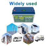 FCC 100ah 12 Volt Lifepo4 Battery M8 Terminal IP55 Plastic Casing