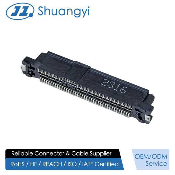 China High-Speed SAS 68P SMT Female Connector 30U" Gold Terminal PCB Electronic Signal Connector for Servers, Data Centers, RAID & Automotive Systems factory