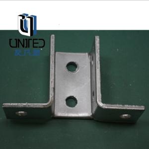 China Silver Finish Strut Channel Accessories With Solar System Installation Base Fittings factory