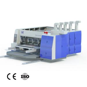 China Flexo Ink 4 Colors Corrugated Carton Printing Machine Slotting Die Cutting Automatic factory