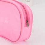 Pink Makeup PVC Plastic Bag With Magic Tape And String Craft Sewing Surface