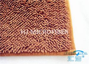 China Super Absorbent Brown Bath Mat Non Slip Bathroom Mats For Homes / Hotels factory