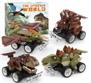 China Creative Electronic Dinosaur Toys DIY Educational Rc Car Kids Blocks Toys Building factory