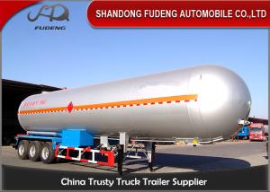 China 10 Wheelers LPG LNG Fuel Transfer Trailer 3*13 Ton FUWA Axles Carbon Steel Tank factory