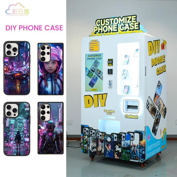 Convenient Metal Phone Case Printing Vending Machine Personalized With Coin