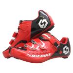 Athletic Red Road Racing Bicycle Shoes Anti Skid Dirt Resistant Good Stability