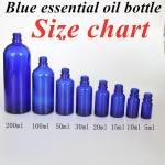 Cosmetic Glass Blue Serum Dropper Bottle 20ml 30ml 50ml Luxury Essential Oil