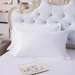 Hotel'S Bedding Collection With Luxurious White Cotton Satin Pillowcase