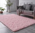 9mm Thick Large Fluffy Shag Living Room Area Rugs for Home Hotel Bathroom and