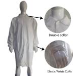 Waterproof Nonwoven Lab Coat Uniform For Workwear Visitor Closure Zipper OEM