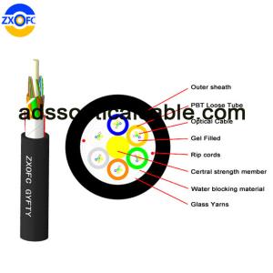 China Aerial Duct Non Metallic Fiber Optic Cable GYFTY 48 Core Crush Resistance factory