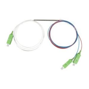China SC/APC 1×2 Mini Tube FBT Splitter / Single Mode Fiber Splitter factory