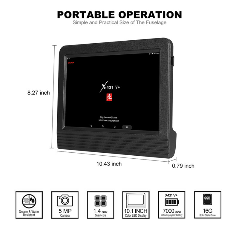 X-431 X431 V+ 10.1 inch Screen Tablet 100% Original Global Version Launch X-431 X431 V+ 10.1 inch Screen Tablet Bluetoot