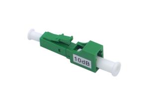 China 1310 / 1550nm E2000 Stepped Attenuator , LC APC Green 10db Attenuator factory