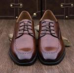 Blue Mens Leather Loafers Skull Style Flat Oxford Mens Woven Slip On Shoes