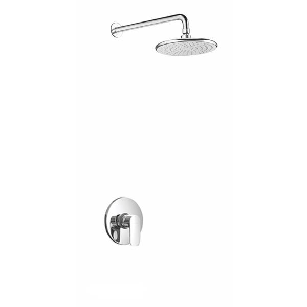 Bathroom Headshower Built-in Shower Set Modern Round Chrome Head Shower System