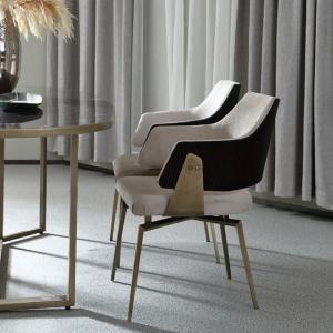 China Ergonomic Fabric Ultra Modern Dining Chairs 62*57cm Upholstered factory