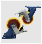 1000kg High Load Heavy Duty Red Iron Core Nylon Castor Wheel with Roller Bearing