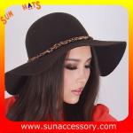 8300401 Sun Accessory customized winner fashion 100% Australia wool felt floppy