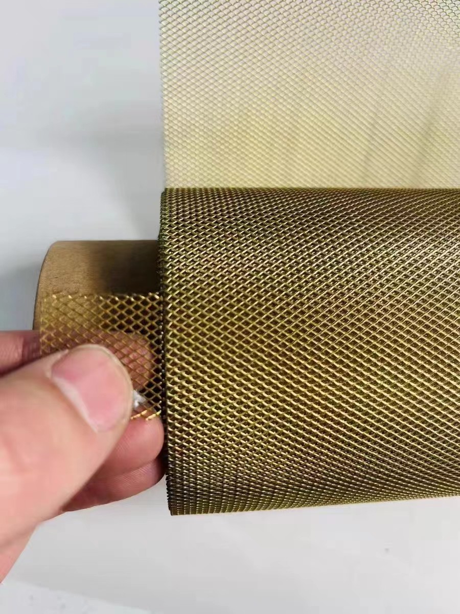 Diamond Shape Small Hole Expanded Metal Mesh Sheet Standard Copper Anticorrosion
