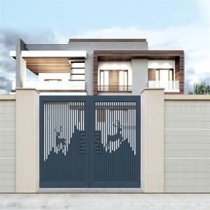 China Outside Aluminium Profile Main Gate Louvre Door Entrance Customized factory
