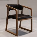 Customizable Rubber Wood Dining Chair for Restaurant Modern Design and Durable
