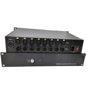 China 8ch Bidirectional Balanced Audio To Fiber Converter factory