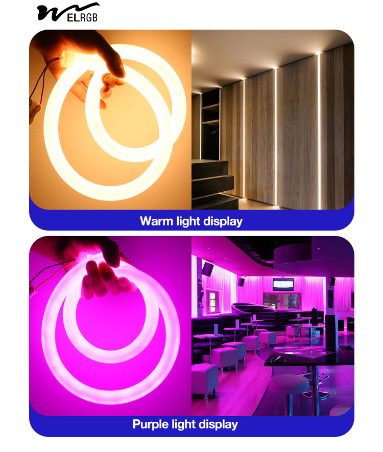20m LED Light Strip 360° Full Body Silicone Tube Sleeve 16mm22mm for Home Decoration