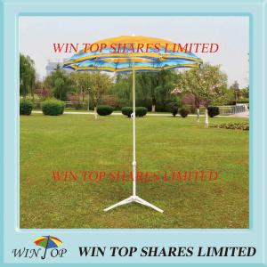 China Steel Base Tropical Style Beach Umbrella factory