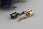 2018 Fashion light gold metal bead rope end cap metal caps for tassel bag