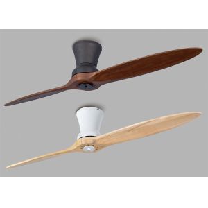 Integrated Two Leaf Solid Wood Ceiling Fan Light For Living Room