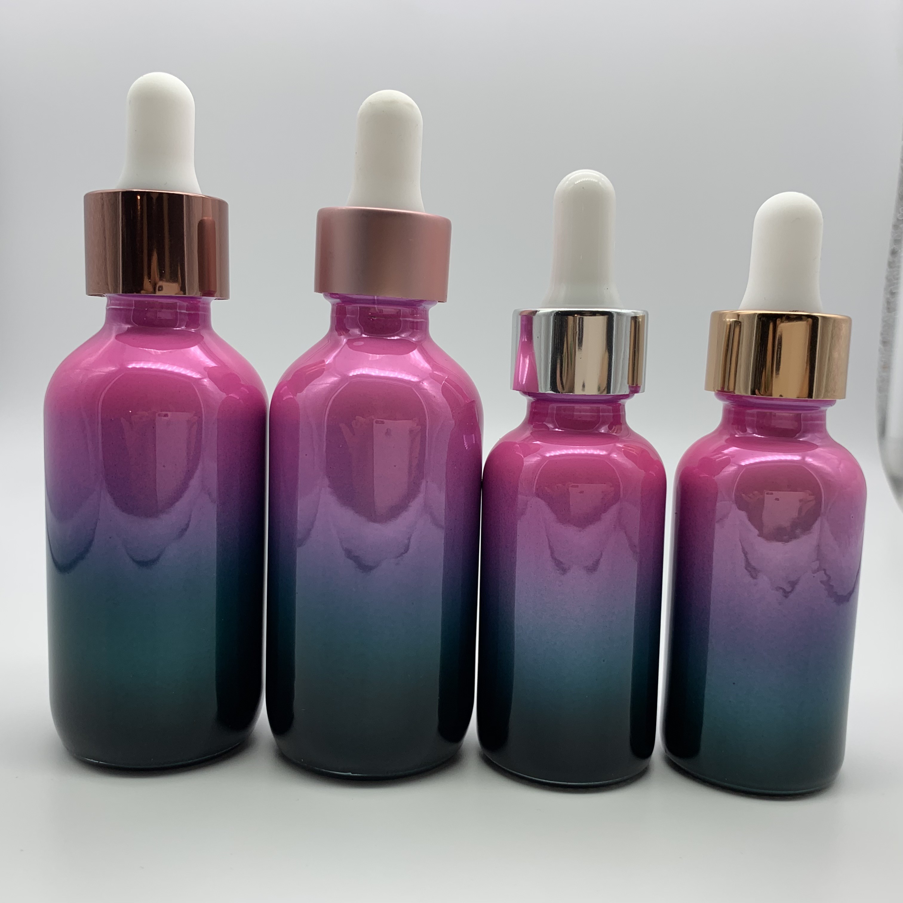15ml 20ml Screw Cap Cosmetic Glass Dropper Bottles With Rubber Dropper