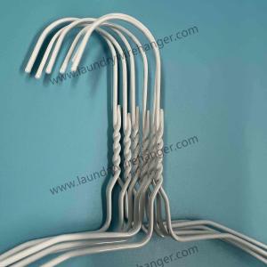 China 16inch Blue Clothes Wire Hanger For Dry Cleaner factory