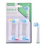 4Pcs 360 Rotating Round Heads Oral Dental Cleaning Replacement Toothbrush Heads