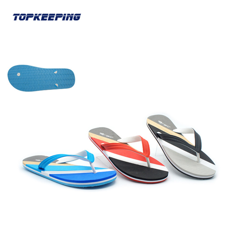 Summer Cool Beach EVA Slipper Man Male PVC Blue Flip Flop