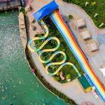 370sqm-465sqm Water Tube Slide Big Speaker Fiberglass Water Slide