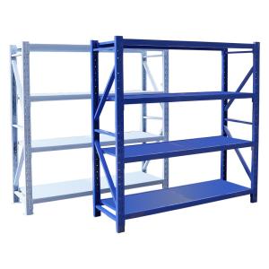 China Medium Duty height 4m 4 Tier Metal Storage Rack Commercial Warehouse Shelving factory