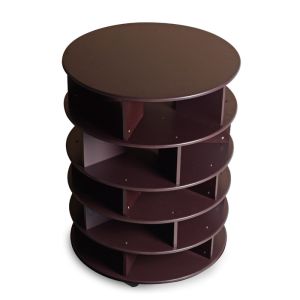 60cm Diameter Entryway Rotating Shoe Rack With Moving Wheels