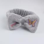 Pink Red Black Wash Face Elastic Hair Band Cute Butterfly Bow Soft Makeup