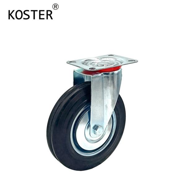 Customization 3inch 4inch 5inch Black Rubber Furniture Industry Trolley Barrow