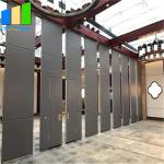 Sound Proof Partitions Top Hanging Sliding Door Acoustic Fabric Finish Foldable
